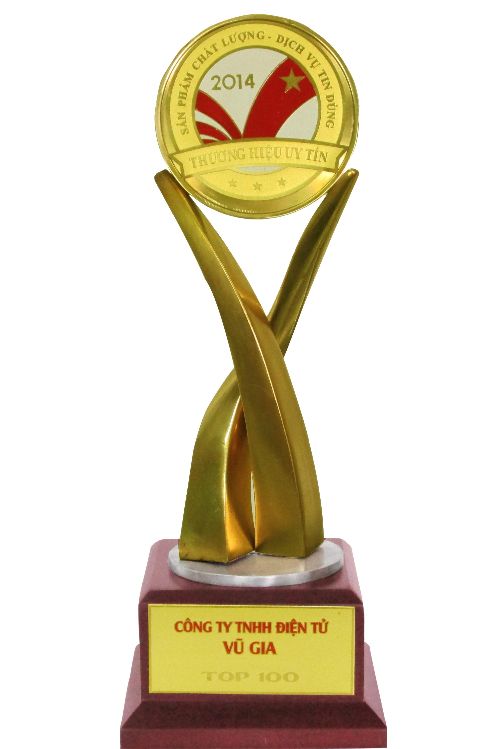 CÚP VÀNG THƯƠNG HIỆU UY TÍN – SẢN PHẨM CHẤT LƯỢNG – DỊCH VỤ TIN DÙNG 2014