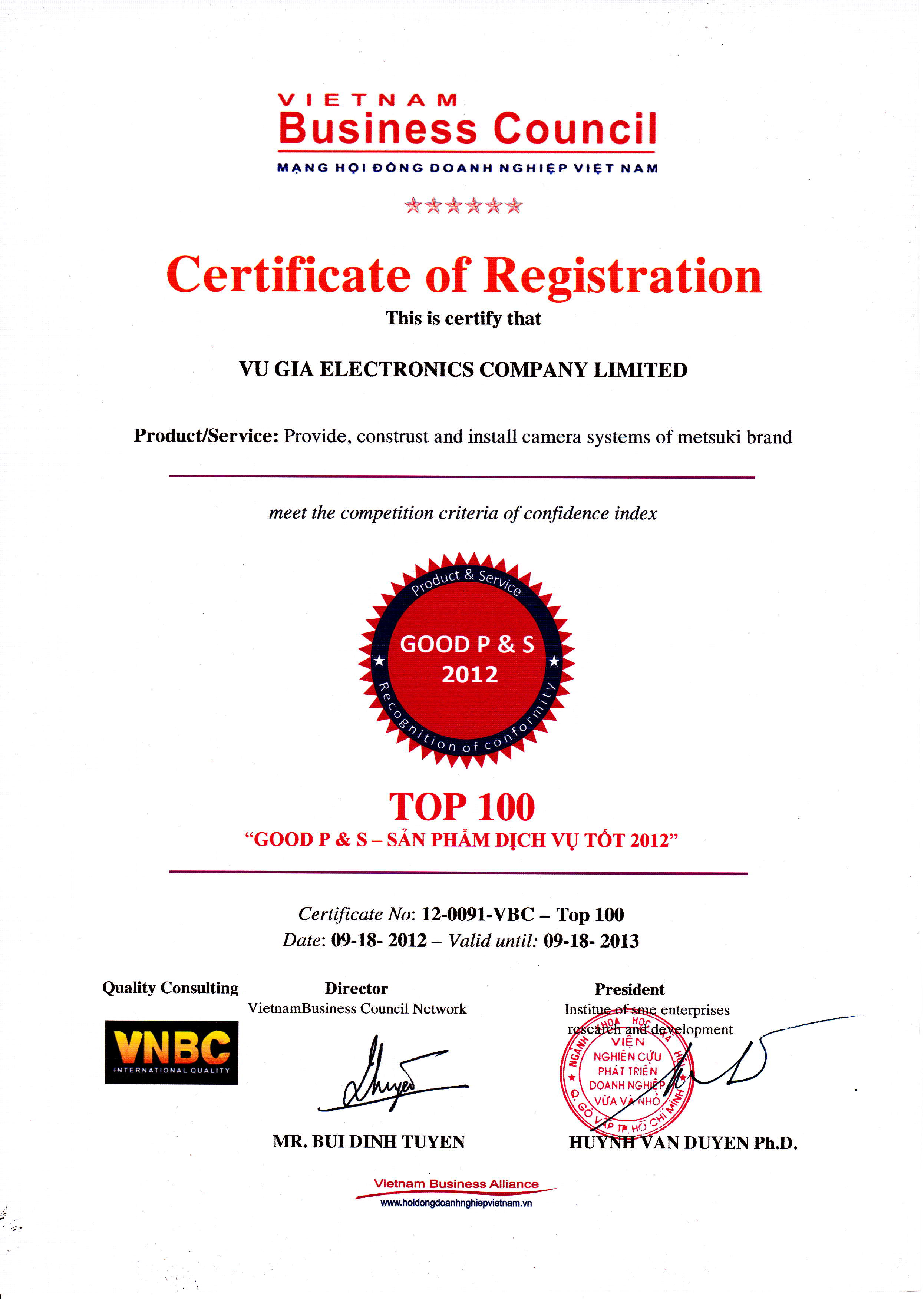 TOP 100 SẢN PHẨM ,DỊCH VỤ TỐT NHẤT VIỆT NAM